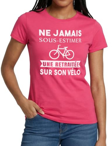 Spreadshirt Ne sous-Estimer Retraitée Cycliste Femme T Shirt Femme