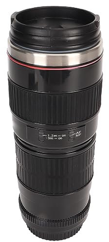 Kamera-Objektiv-Kaffeebecher, Edelstahl-Objektivbecher mit Deckel, isolierter auslaufsicherer Reisebecher Tee-Wasserflasche, tolle Geschenke für Fotografen, Heimbedarf, Freunde