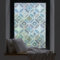 dktie Fensterfolie Blickdicht Sichtschutzfolie Milchglasfolie Dekorfolie Glasmalerei Fensterfolie Kreismuster Statische Aufkleber ohne Klebstoff Wiederverwendbar (Hellblau, 90X200CM)