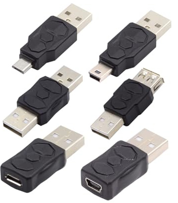 cablecc 5 pz/lotto 480Mbps Dati Micro USB 2.0 OTG Mini USB 5Pin Tipo-A Maschio a Femmina 5V 2A Adattatore di Carica di Alimentazione