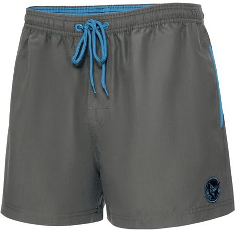 Ladeheid Costume Uomo Mare Extra Corto con Taschino, Medium Drawstring, Fodera in Rete, Costumi da Bagno, Boxer per la Spiaggia, la Piscina e Il Surf LA40-199 (Grigio, S)