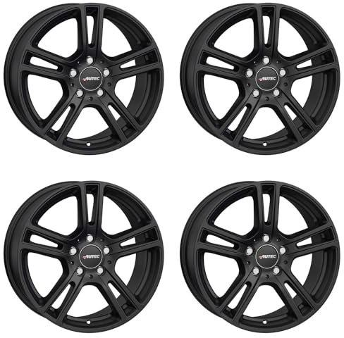 4x AUTEC Felgen Alufelgen MERCADOR 8.0x18 ET40 5x112 Schwarz kompatibel mit Mercedes-Benz A E B GLA C CLA SLK GLB SLC
