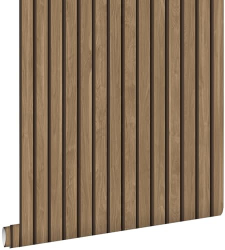 Esta Home Tapete 3D Holzpaneele Hellbraun 53 cm x 10.05 m