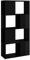 SDWEHO7 Bücherregal mit Stauraum, Standregal, Multifunktional Wohnzimmer Regal, Aufbewahrungsregal, Bodenstehendes, Büroregal, Raumteiler Hochglanz-Schwarz 60x24x124,5 cm