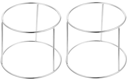 HOLIDYOYO Meeresfrüchte-Tablettständer Aus Edelstahl Doppel-Schicht Tellerständer Für Pizzateller Und Grillpfannen Serviergestell Für Buffet Küche Und Gastronomie 2 Stück