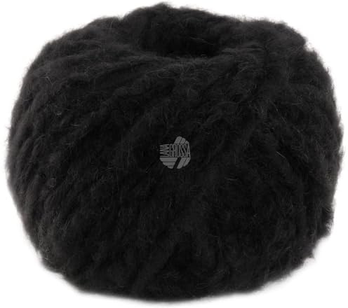 LANA GROSSA Royal Alpaca | Voluminöses Effektgarn aus den feinsten Alpaka Fasern | Handstrickgarn aus 93% Alpaka (Royal) & 7% Polyamid | 50g Wolle zum Stricken & Häkeln | 95m Garn FB 14