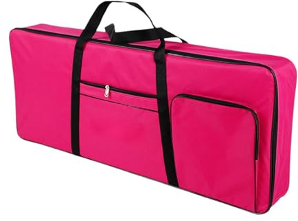 Baoblaze Keyboardtasche mit 61 Tasten, Tragetasche für Klavier, tragbar, mit Griffen, Schutzhülle, stoßfest, Klaviertasche, Piano-Gigbag für Konzerte, Rose Rot