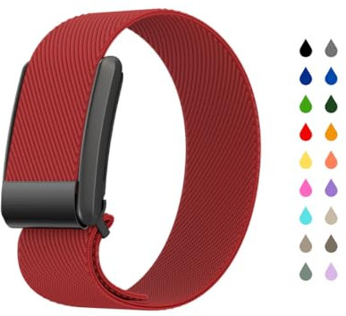 Generisch Lunar Straps atmungsaktives und verstellbares Nylon Sportband aus Nylon kompatibel mit Whoop 4.0 (Bugrundy Red)