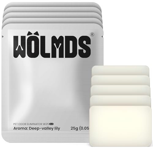 Geruchsneutralisierer für Selbstreinigende Katzentoiletten, WOLMDS Geruchsentferner mit Lily-Duft, Neutralizador de Olores für Elektrische & Automatische Katzentoiletten, MSDS-zert. Katze & Zuhause