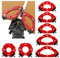 Lot de 7 gabarits d'angle de défonceuse en aluminium pour le travail du bois - Angle oblique - Angle extérieur rond - Guide de positionnement d'angle intérieur