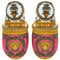 Versace Pantofole in spugna I Love Baroque, taglia: L, colore: bianco/fucsia, Bianco fucsia., Large