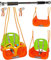 alles-meine.de GmbH 2 TLG. Set: Türreck + mitwachsende - 3 in 1 - Babyschaukel/Gitterschaukel - incl. Name - mit Rückenlehne - Schaukel für Kinder - Innen und Außen/Garten - ..