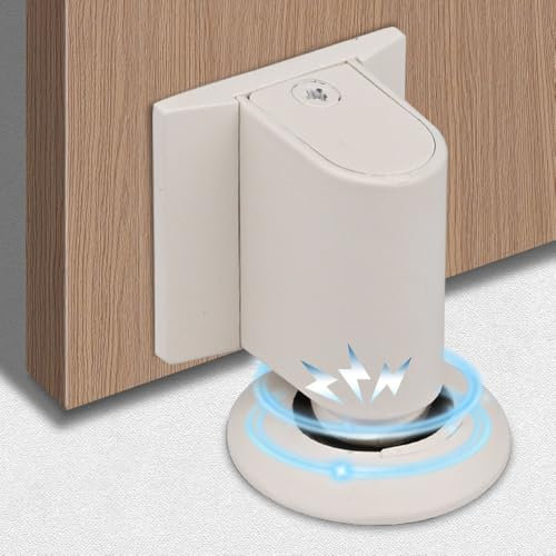 2025 New Magnetic Door Stop Door Stopper, Door Wedge Mechanical Silent Floor Door Stops Indoors, Adjustable No Drilling Mechanical Floor Doorstop Magnetic Door Catchfor Home Office, Patio (White)