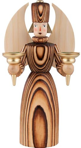 Erzgebirge Palast Franz Karl Lichterengel, gesandelt - 26 cm