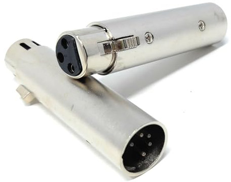 2pcs. 5-Pin XLR Male to 3-Pin XLR Female DMX Converter Adapter – Audio Connector for DMX Stage Lighting, Dimmer Console, Microphone