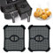 2 Stück Spritzschutz für Ninja Foodi Max Dual Zone AF400EU AF451EU, Wiederverwendbar Silikon Spritzschutz Ninja Heißluftfritteuse Edelstahl Airfryer Zubehör Schützt Heizspirale & Ventilator (Stil 2)