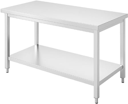 Générique Mitteltisch aus Edelstahl, 200 x 70 cm – XXL für Küchen und Labors – langlebig und robust
