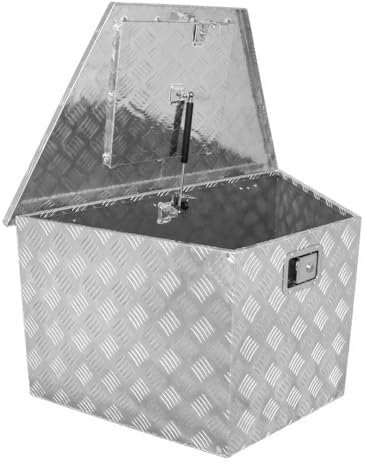 Güde Box per timone GT 120 – 120 L, in alluminio con serratura, per rimorchi, pickup e officina, lamiera con ammortizzatore