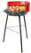 35cm Round Freestanding BBQ Grill Portable 4-Level Barbecue for Outdoor Camping, Garden, Picnic, Party | Red & Black - Round BBQ Basic