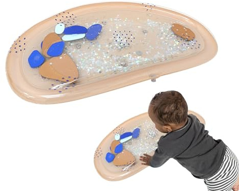 Quorvex Alfombrilla De Agua para Tummy Time De Bebé | Alfombrilla Sensorial con Burbujas Juguetes - Juguetes Educativos de Actividad Sensorial para Hogar Bañera Playa Cuna Cama