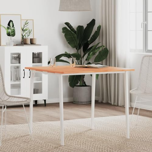 QJBSAVVA Tischplatte 80x80 cm Buchenholz Massiv quadratisch 1,5 cm stark Modernes Design mit abgerundeten Ecken, für Esszimmer Küche Studio Balkon und Garten