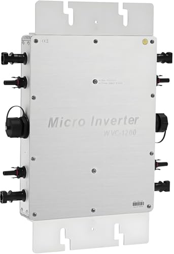GLBMXDD Onduleur Solaire 1200W1400W1600W,Micro-onduleur connecté au réseau,contrôle Intelligent Via Application Wi-FI,étanchéité IP65,Micro-onduleur MPPT connecté au réseau 1600W