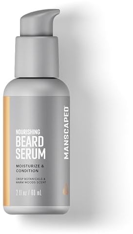 MANSCAPED® Nourishing Beard Serum – Hydrating with Ceramide Complex, Argan & Castor Oils, Lightweight Conditioning Serum for Soft Facial Hair & Moisturized Skin, Non-Greasy Treatment, 2 oz.