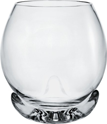 Alessi Bettina Glas für Wasser oder Wein in Kristallglas mit Griffen aus thermoplastischem Harz, 2 Stück