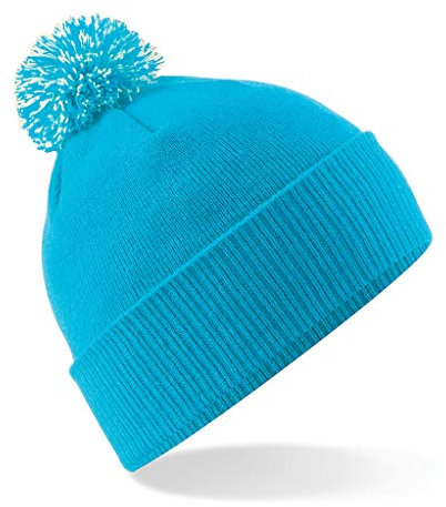 Beechfield Unisex B450. Sub-OWH Snowstar Mütze, schwarz, Einheitsgröße.