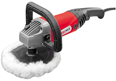 TECMIX Polierer TMX PO 1200 I 1200-Watt Poliermaschine mit stufenloser Drehzahlregulierung (600-3300 U/min.) I Ergonomische Griffe I 180-mm-Polierteller I Inkl. Transportkoffer und Zubehör