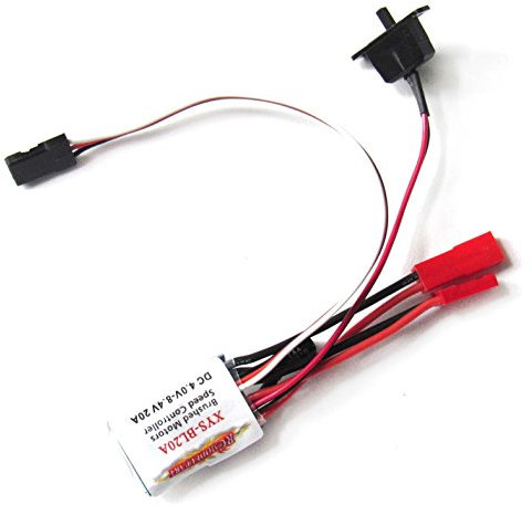 Hobbypower RC 20A ESC Brushed Motor Speed Controller for RC Car Boat W/O Brake