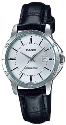 Casio Women's LTP-V004L-7A Genuine Leather Band Analog Watch