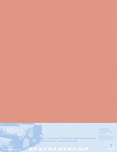 Clairefontaine - Ref 396012C - Pastelmat Mounted Board (5 Sheets) - 1800 Microns - 70 x 100cm - Sienna Colour - Specially Formulated For Use With Pastels