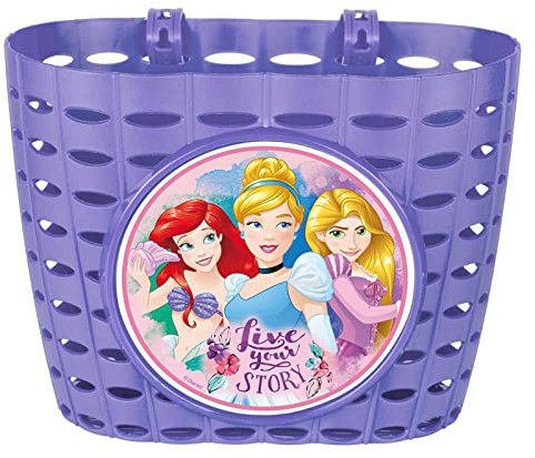 Disney Mädchen Princess Fahrradkorb, Mehrfarbig, Maße B/T/H: ca. 20 x 14 14cm EU