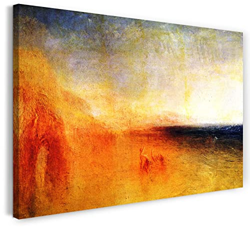 Leinwand (100x70cm): William Turner - Sonnenuntergang auf dem Meer