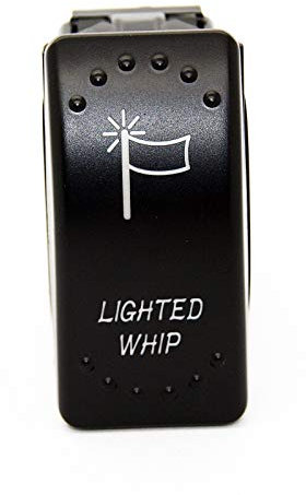 Bandera iluminadas – lightet Whip jj61 – Símbolo Interruptor Interruptor Basculante Interruptor Auto Barco Coche Camión Luz 12 V 24 V LED