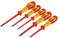 C.K Dextro VDE Set of 5 Screwdrivers SLP & PH, Slotted Parallel Phillips Head PH1 PH2 SL, Electricians Insulated Flat Head & Philips Screwdriver Sets, Electrical Terminal Screw Driver, Tools T49182D