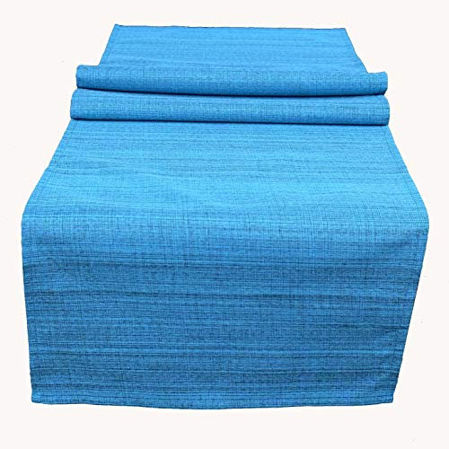 Outdoor Tischläufer wetterbeständig für Draussen und Drinnen - Größe und Farbe wählbar (40 x 140 cm, Türkis)