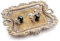 Funly mee Antique Trinket Dish Vintage Gold Jewelry Tray, Ring Holder