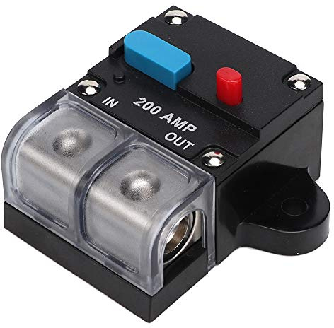 Qiilu 80A-300A Auto Rückstellbarer Sicherungsautomat Selbstwiederherstellungssicherung Manueller Rückstellknopf(200A)