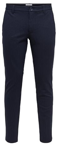 Only & Sons Homme Onsmark Stripe Gw 3727 Noos Pantalon, Night Sky 1, 28W / 32L EU