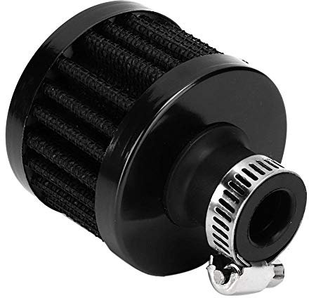 Filtro Per Aspirazione Dell'aria Fredda, Filtro Di Aspirazione Per Autoveicoli,13mm/0.5in Mini Air Intake Filter Vent Sfiatatoio del basamento Accessorio universale per auto per auto e moto(Nero)
