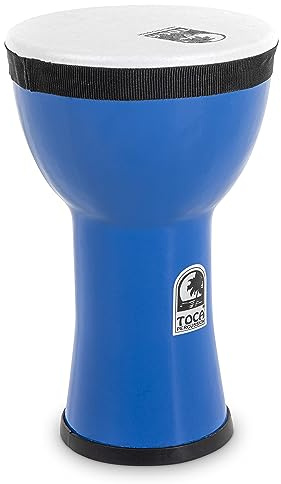 TOCA Doumbek Freestyle 2 Trommel (wetterfester PVC Trommelkessel mit 10 Höhe, immer perfekt gestimmt, ideal für Drum Circles, Bildung & Therapie, Durchmesser: 6), Blue