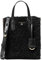Michael Kors Sinclair Umhängetasche aus genarbtem Leder, extra klein, Braun/Schwarz, X-Small, Sinclair