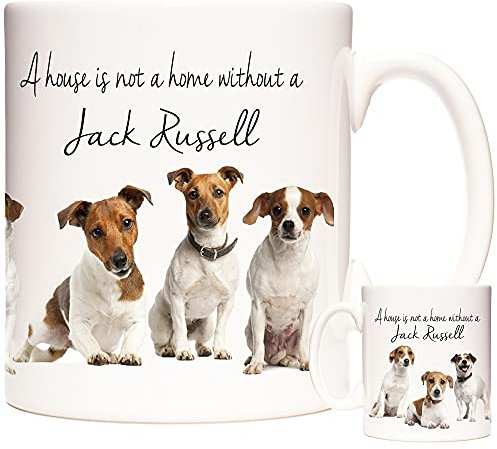 Jack Russell Gift Mug, A House is Not A Home Without a Jack Russell Gift Cup. Dog Lover's Gift. Ceramic Mug