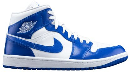 NIKE WMNS Air Jordan 1 Mid Basketballschuh für Damen, White Hyper Royal White, 42.5 EU