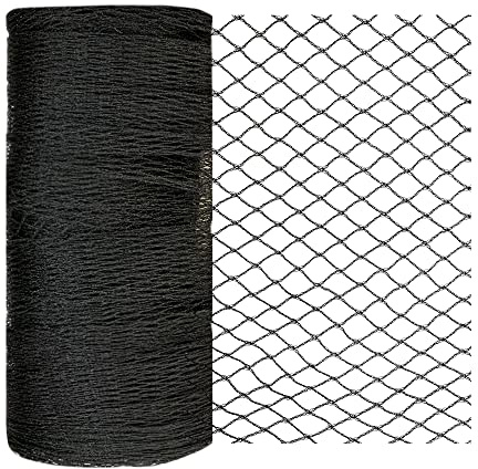 Junkogo Vogelnetz, 2,5 x 30,4 m, 1,27 cm Netz, robustes Gartennetz, Schädlingsbarriere für Pflanzen, Obstbäume, Gemüse, extra starkes gewebtes Netz, Tierzäune gegen Vögel, Hirsche, Geflügel