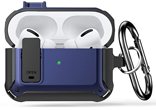 Lopnord Custodia per Airpods Pro 2/1 (2023/2022/2021) Cover con Coperchio di Blocco, Cover Antiurto Compatibile con Airpod Pro 2 Custodia, Case Robusto per Air Pods Pro/Pro 2 Custodia di Ricarica