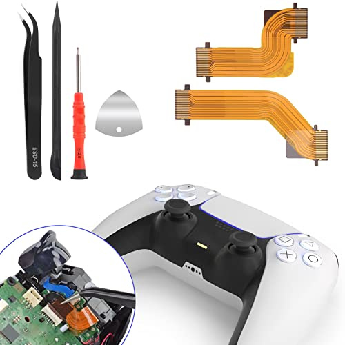 Cable flexible R2 L2 L1 R1 para Sony Playstation 5 PS5 Cable conector de repuesto para controlador de mango PS5 Cable de cinta de botón de disparo (izquierda y derecha)
