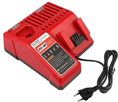 LabTEC M12&M18FC Chargeur Double pour Milwaukee, 12V-18V 90W de Rechange pour Milwaukee XC 48-59-1812 48-11-1820 48-11-2402 48-11-1840 48-11-1850 48-1850 1-185 2 48-11-2401 Batterie Li-ION